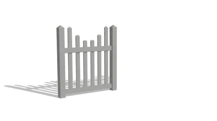 4' Tall x 4' Wide Single Swing Vinyl Gate For Vinyl Fences (AFC-97)