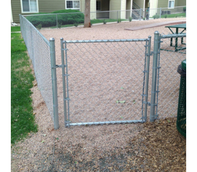 48" Tall - Residential Galvanized Chain Link Single Swing Gate
