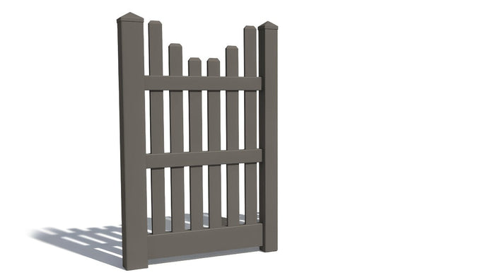 5' Tall x 3' Wide Single Swing Vinyl Gate For Vinyl Fences (AFC-003)