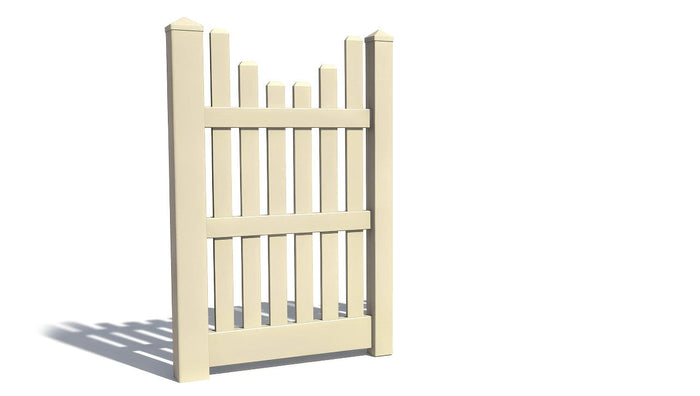 5' Tall x 3' Wide Single Swing Vinyl Gate For Vinyl Fences (AFC-003)