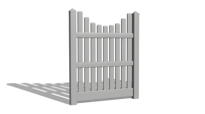 5' Tall x 4' Wide Single Swing Vinyl Gate For Vinyl Fences (AFC-003)
