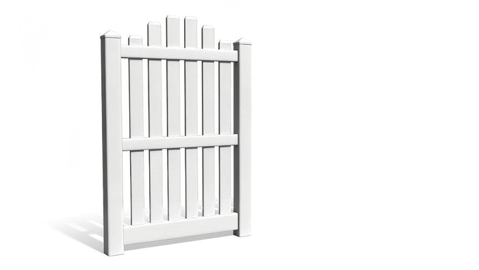 6' Tall x 3' Wide Single Swing Vinyl Gate For Vinyl Fences (AFC-012)