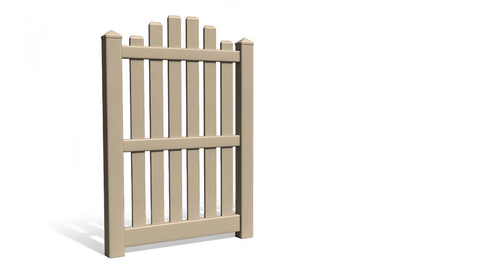 6' Tall x 3' Wide Single Swing Vinyl Gate For Vinyl Fences (AFC-012)