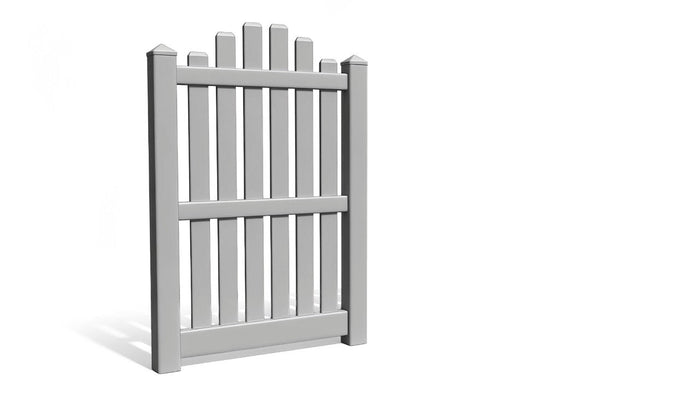 6' Tall x 3' Wide Single Swing Vinyl Gate For Vinyl Fences (AFC-012)