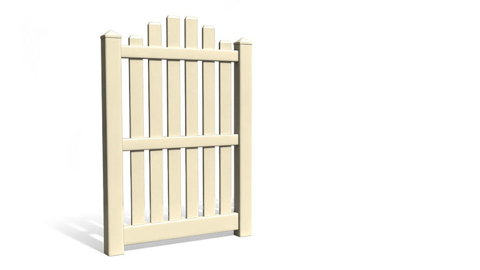 6' Tall x 3' Wide Single Swing Vinyl Gate For Vinyl Fences (AFC-012)