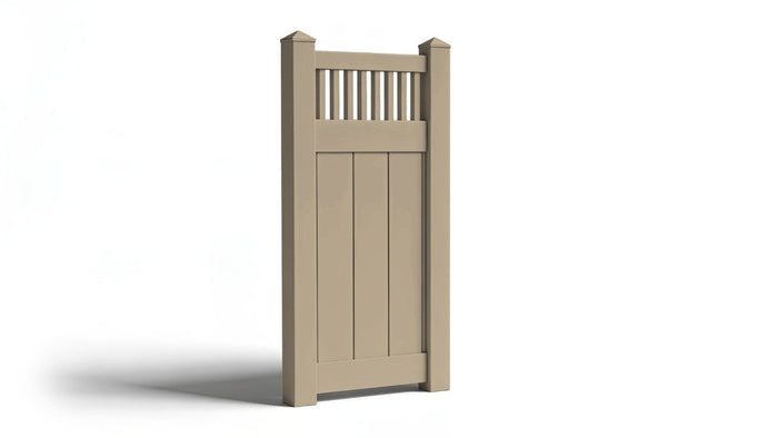 6' Tall x 3' Wide Single Swing Vinyl Gate For Vinyl Fences (AFC-018)