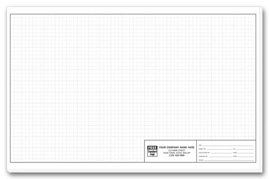 704 Graph Paper Standard 1/4" Large Padded 11 x 17" QTY 500