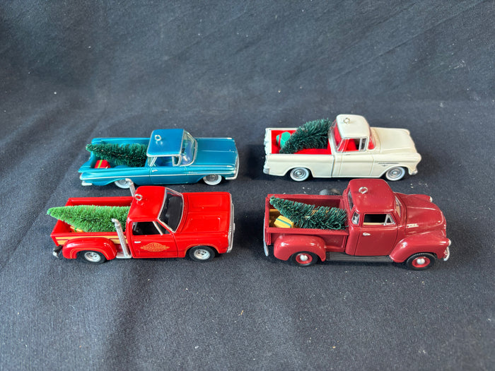 Lot Of 4 Hallmark Truck Keepsake Ornaments (AA)