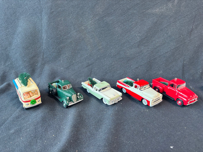 Lot Of 5 Hallmark Truck/Van Keepsake Ornaments (BB)