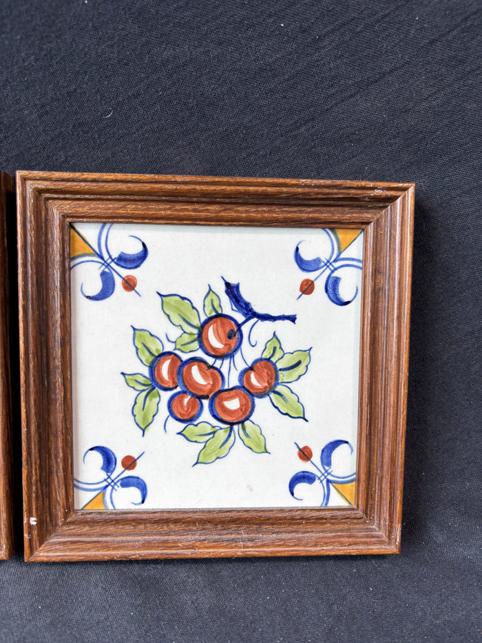 De Porceleyne Fles Wood Framed Delft Tiles (B)