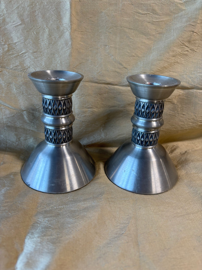 Pair of Mastad Pewter Candle Holders Norway MCM