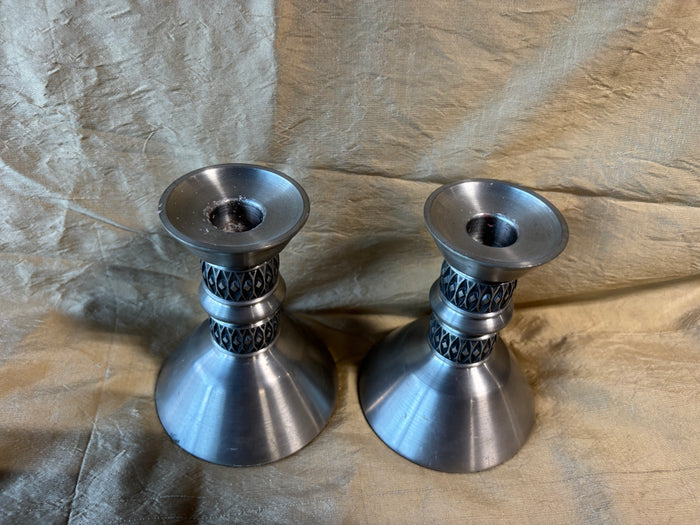 Pair of Mastad Pewter Candle Holders Norway MCM