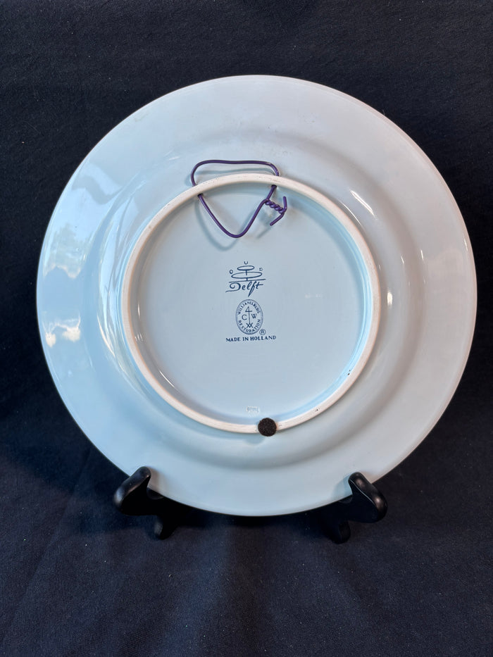 Delft Williamsburg Restoration Hanging Wall Plate Made In Holland Dish