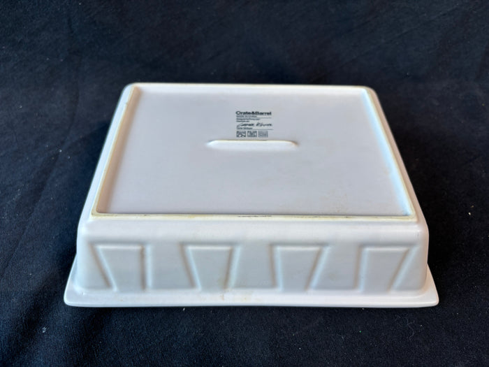 Crate & Barrel White Ceramic Rectangular Baking Dish