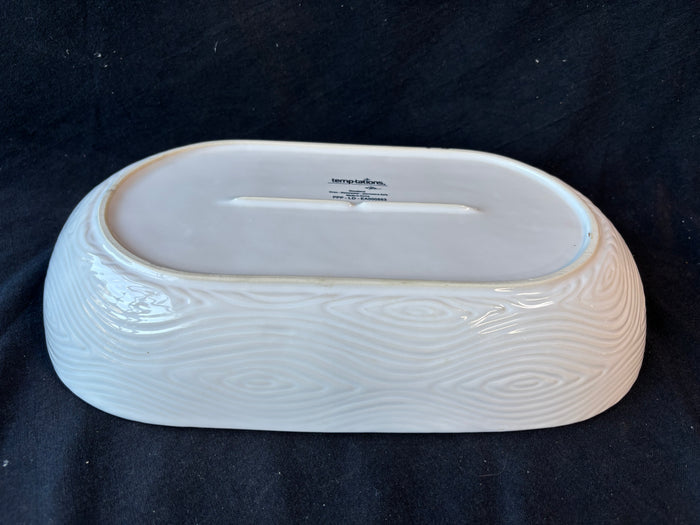 Temptations By Tara Woodland White Oval Bowl *Read Description*