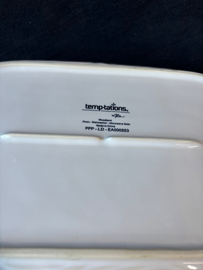 Temptations By Tara Woodland White Oval Bowl *Read Description*