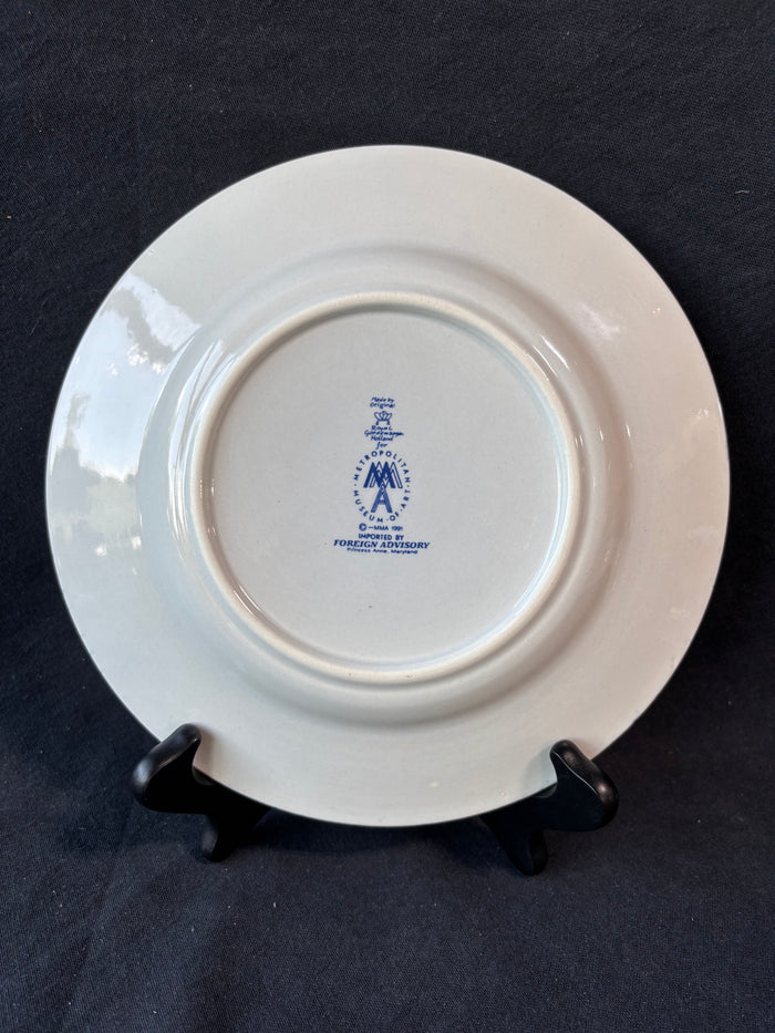 Metropolitan Museum of Art Delfts Holland First Edition November Plate