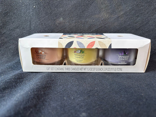 Yankee Candle Boxed 3 Mini Candles, Unused