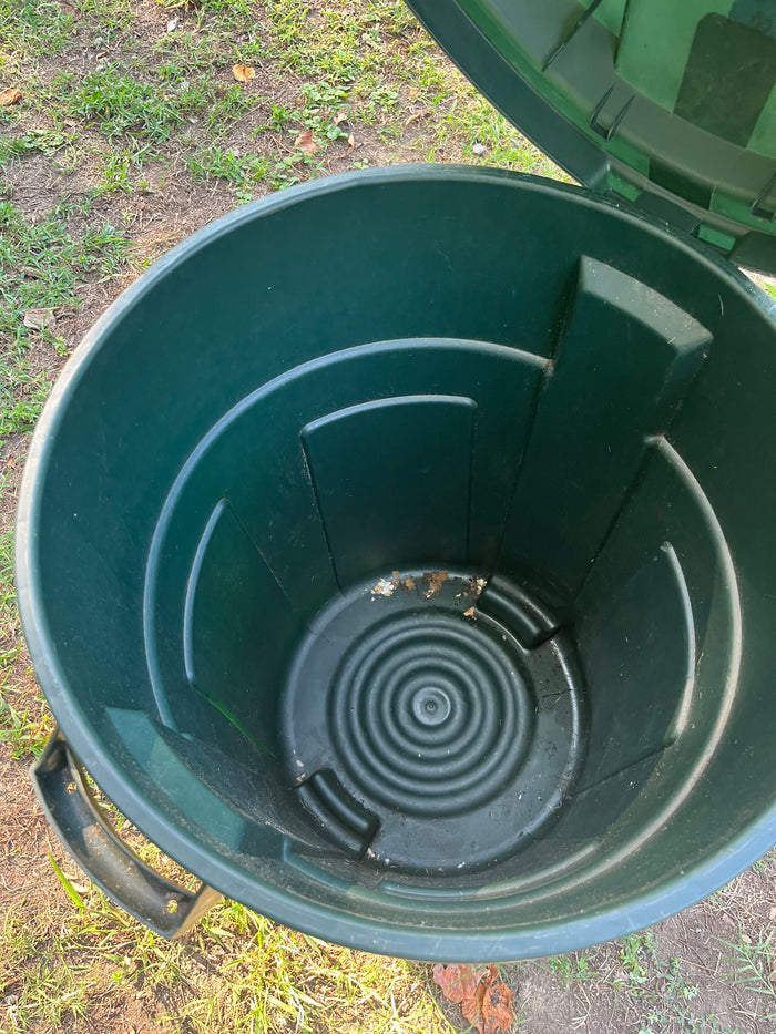 Ace Rubbermaid Roughneck Plastic Trash Can with Lid, 29"H.