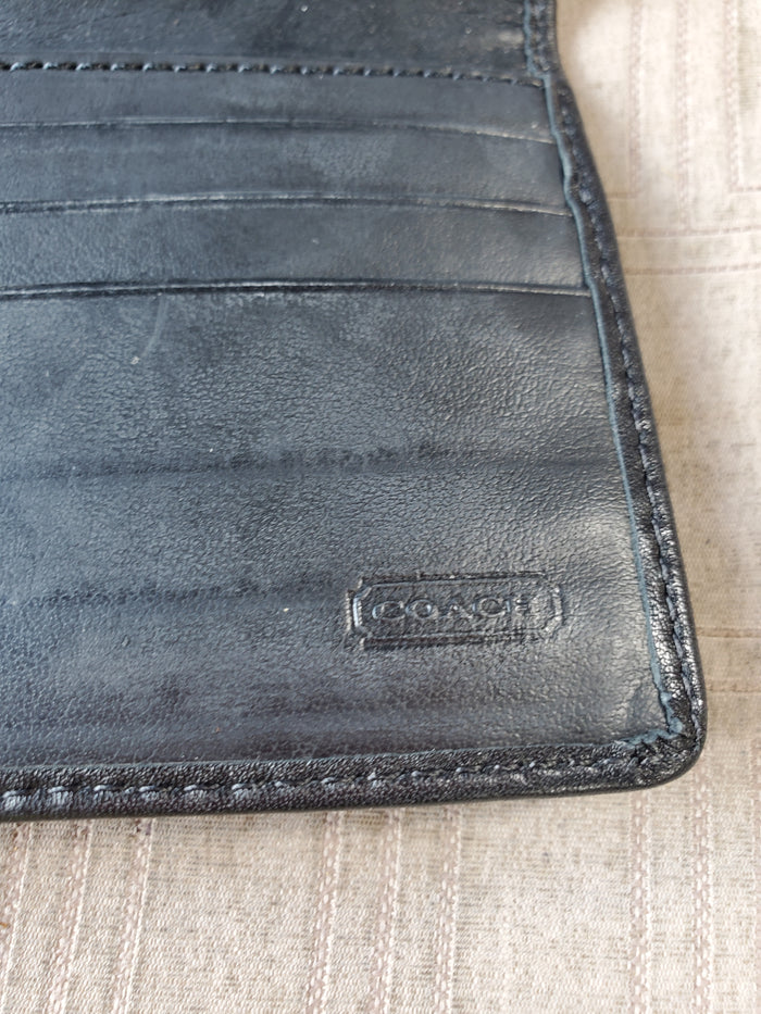 Coach Alexandra Slim Envelope Black Leather Wallet