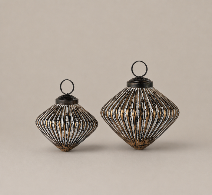 Antique Bronze Glass Ornament