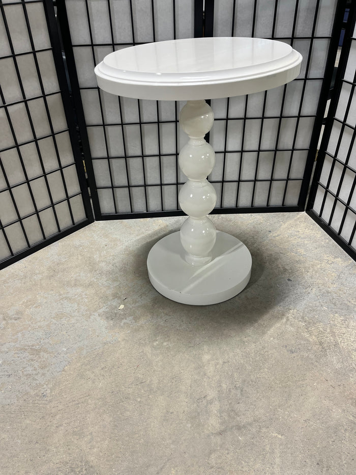 ***AS IS***White Round Side Table by Coast to Coast Imports LLC