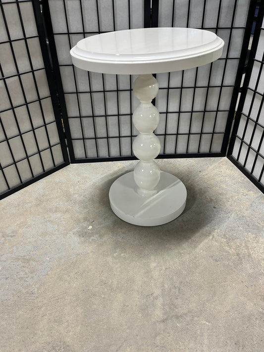 ***AS IS***White Round Side Table by Coast to Coast Imports LLC