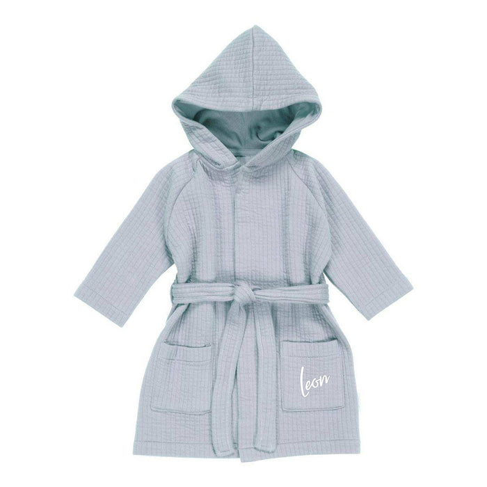 Personalisierter Little Dutch Bademantel Pure Soft Blue mit Namen