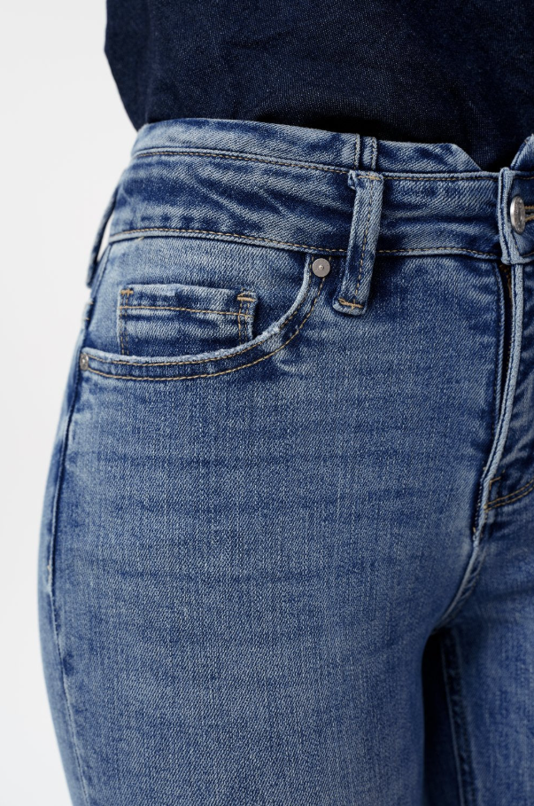 Barcelona High Rise Flare, Vintaqua - 13 Hub Lane   |  Slim Flare Jeans