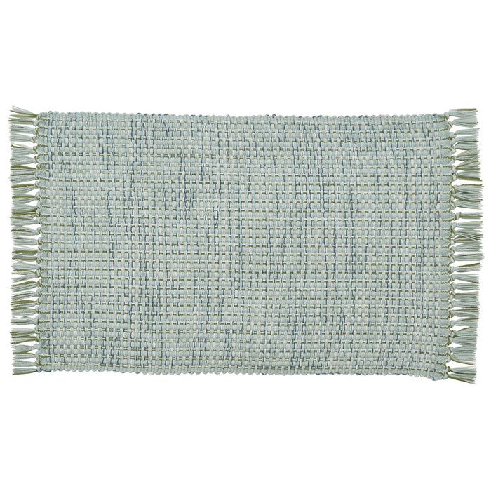 Basketweave Barely Blue Placemats-Lange General Store