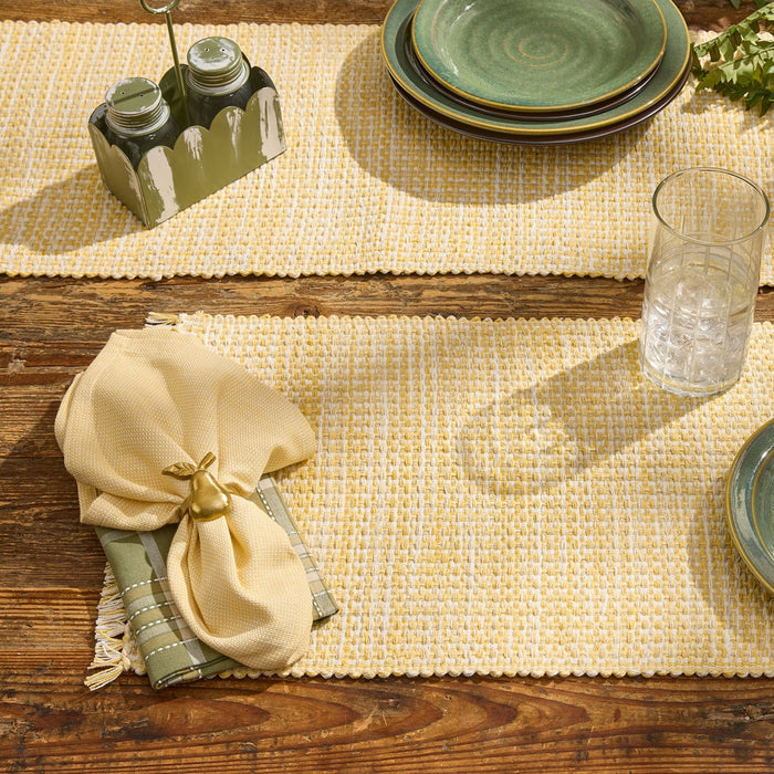Basketweave Goldenrod Napkins-Lange General Store