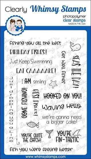 Best Fishes Sentiments Clear Stamps - Whimsy Stamps