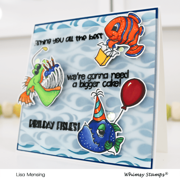 Best Fishes Sentiments Clear Stamps - Whimsy Stamps