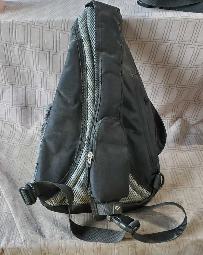 Black Single Strap Sling Backpack