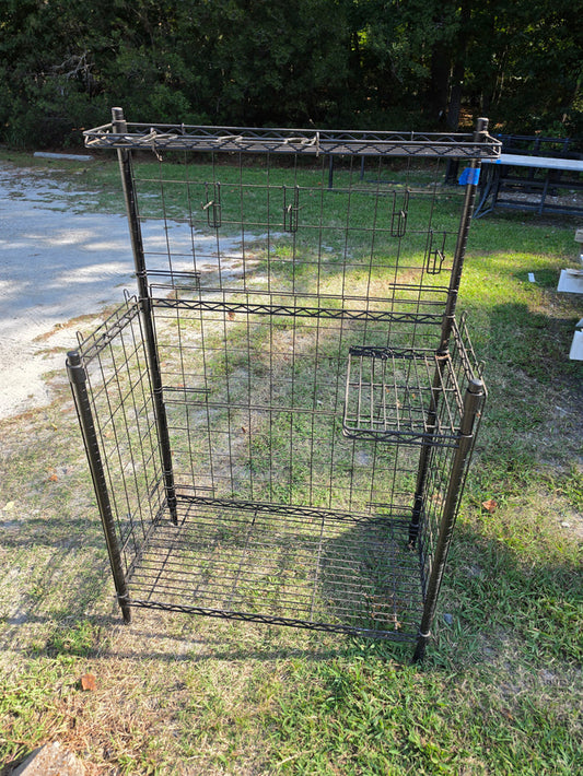 Black Wire Storage Shelf/ Planting Station