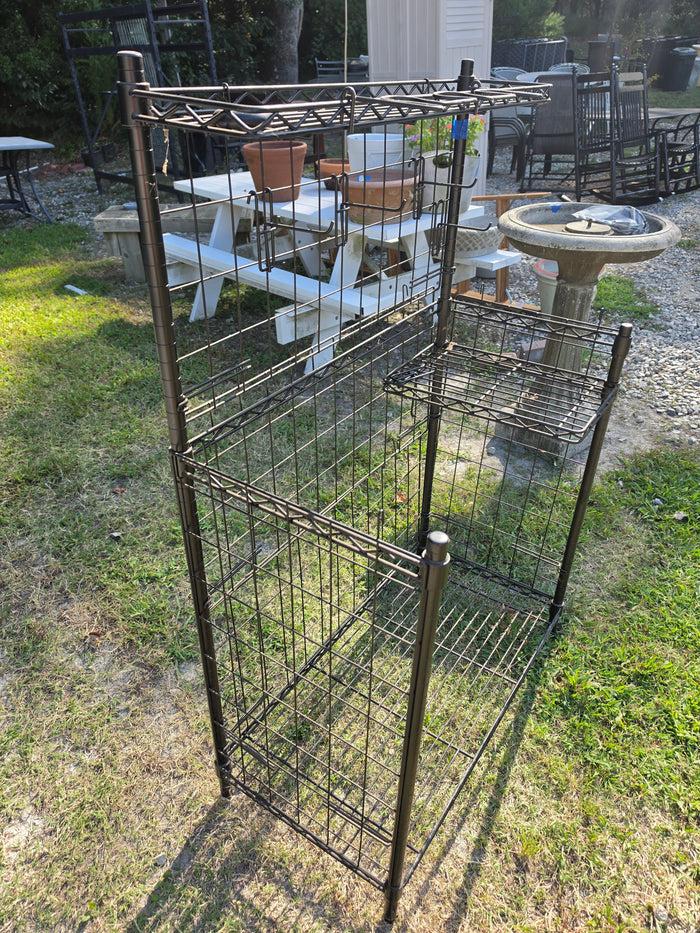 Black Wire Storage Shelf/ Planting Station
