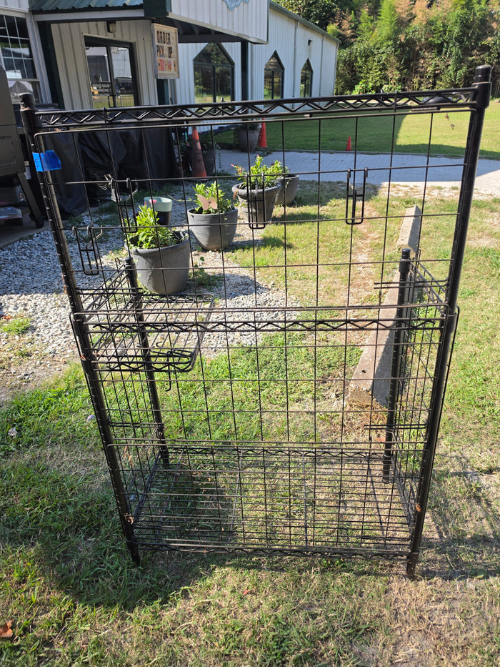 Black Wire Storage Shelf/ Planting Station