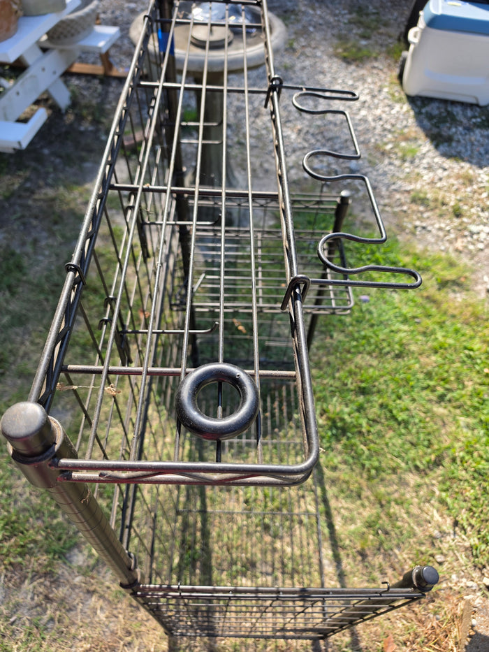 Black Wire Storage Shelf/ Planting Station