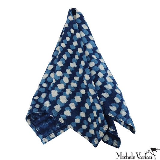 Block Printed Napkins Karma Indigo Set of 4