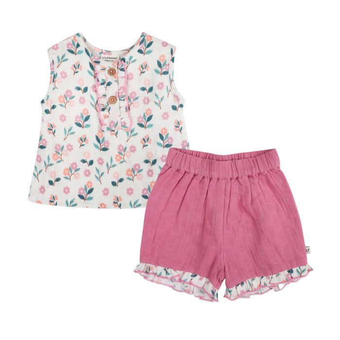 Bloom Baby Top + Shorts (Organic Muslin)