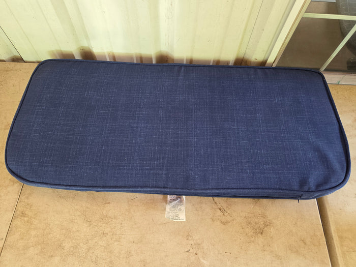 Blue Outdoor Bench Seat Cushion (two available, priced separately)