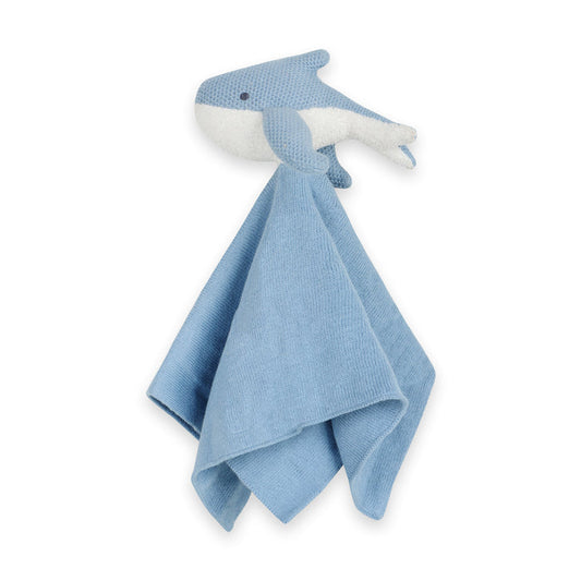 Blue Whale - Organic Baby Lovey Security Blanket