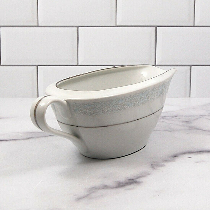 Bluedale by Fine China of Japan Gravy Boat and Plate Set Dinnerware 3074