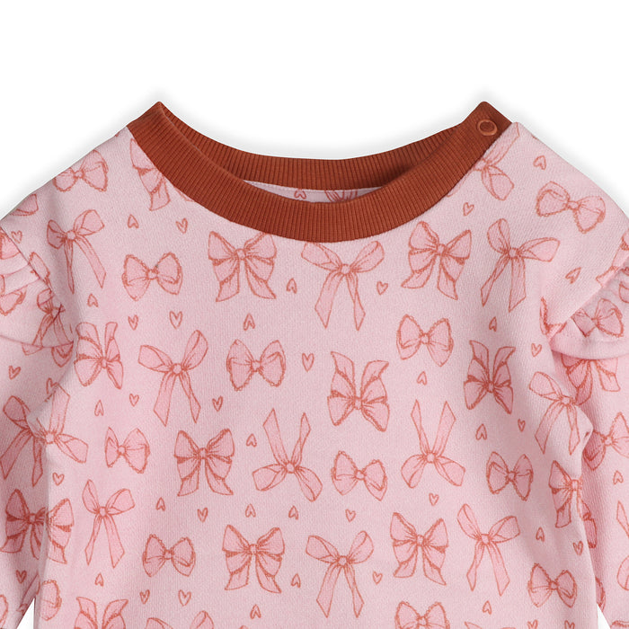 Bows Baby Sweatshirt & Pants Set (Organic Cotton)