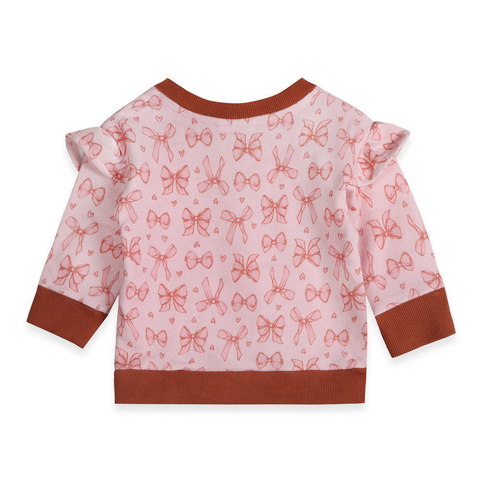 Bows Baby Sweatshirt & Pants Set (Organic Cotton)