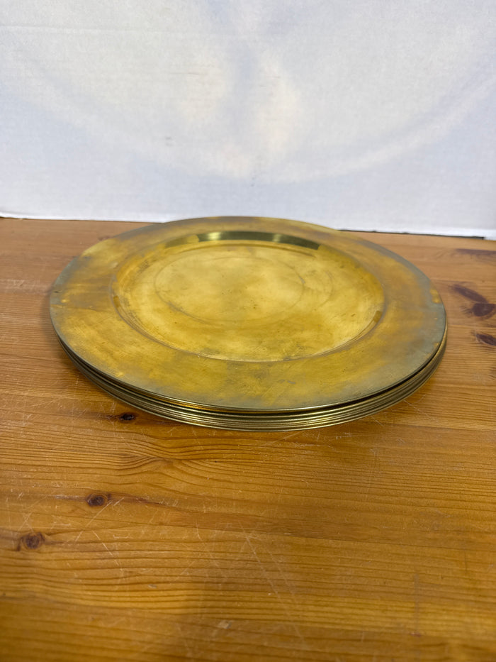 Brass Plate Chargers - Set Of 8