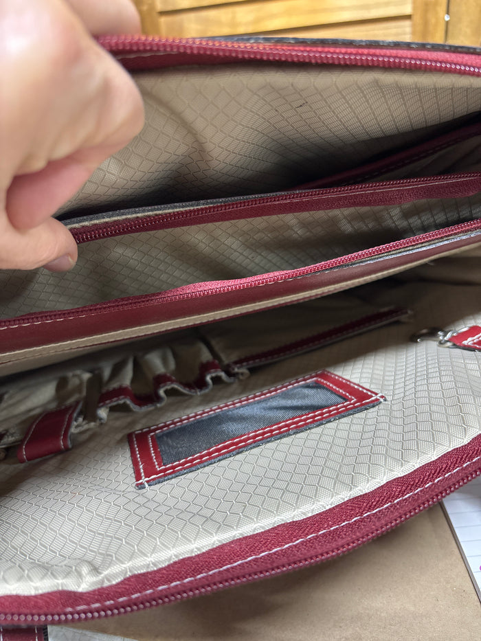 Burgundy Mcklein Glenview Shoulder Work/Laptop Bag