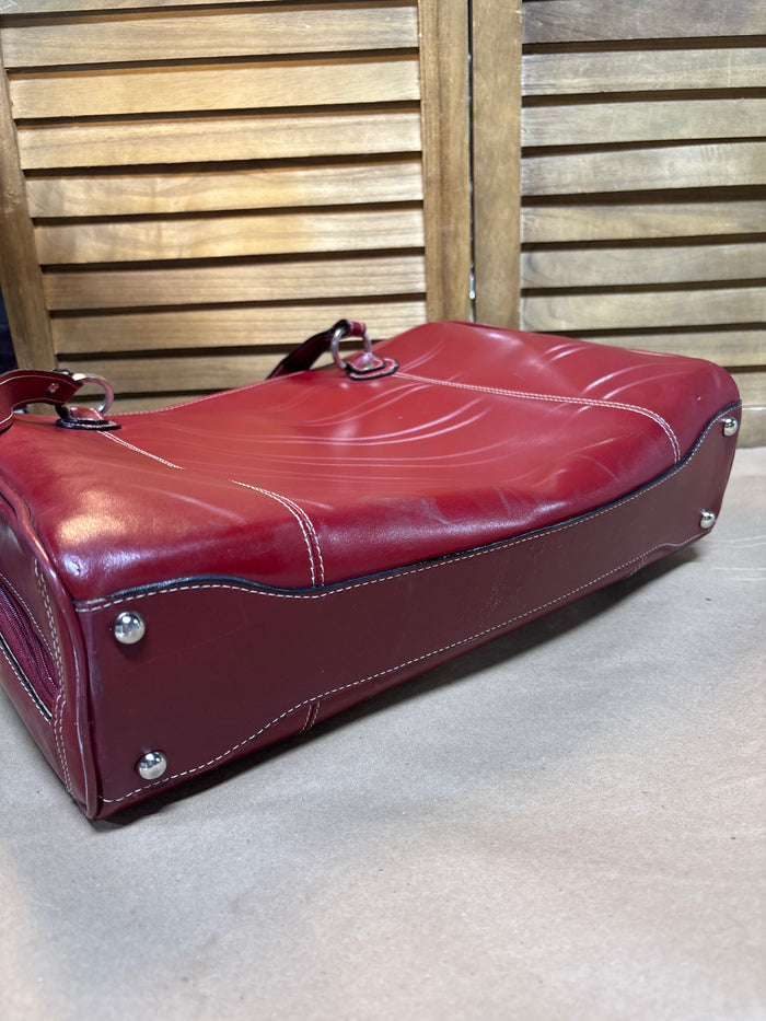 Burgundy Mcklein Glenview Shoulder Work/Laptop Bag