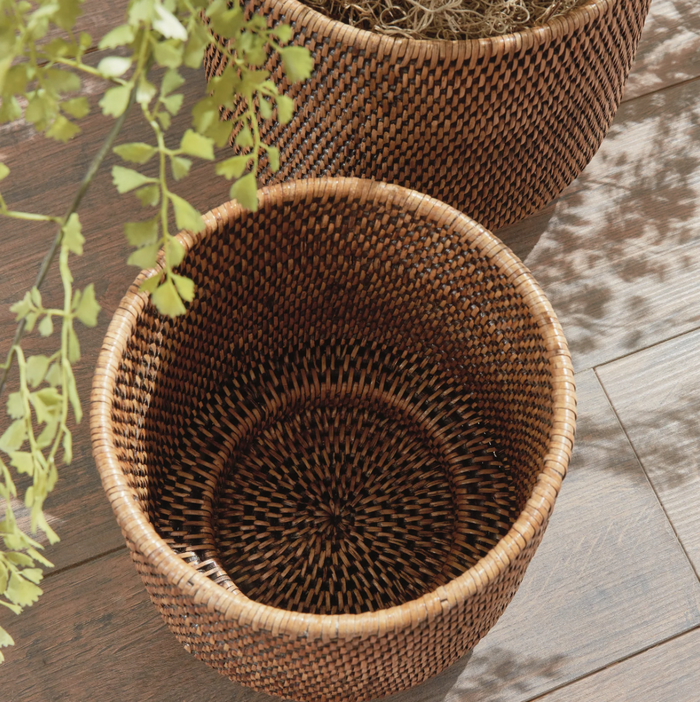 Burma Rattan Cache Pot - 13 Hub Lane   |  Rattan Pots