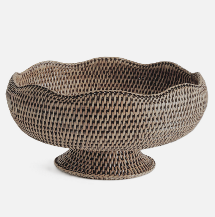 Burma Rattan Footed Bowl - 13 Hub Lane   |  Rattan Bowls